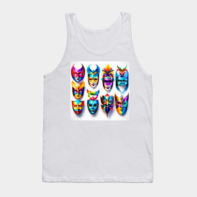 Carnival masks for those who love to disguise themselves and have fun Tank Top by Marccelus